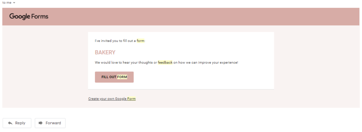 Feedback- EMail Format