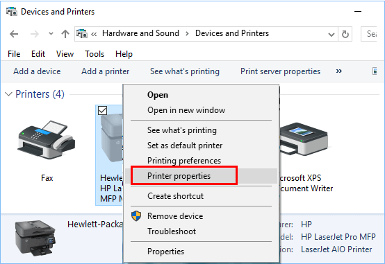 Finding Printer’s IP Address