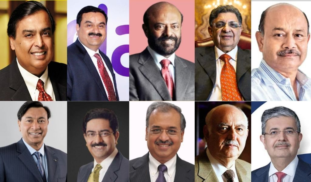 The top 10 richest people in India in 2024